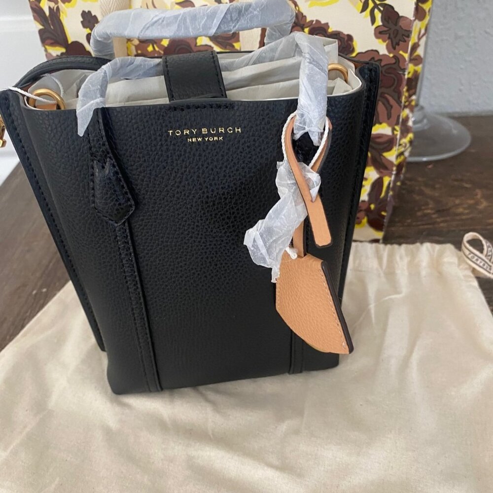Brand New Tory Burch Perry Mini N/S Tote – Black
